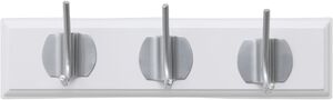 EDGY coat rack, 3 hooks - white w. chrome finish