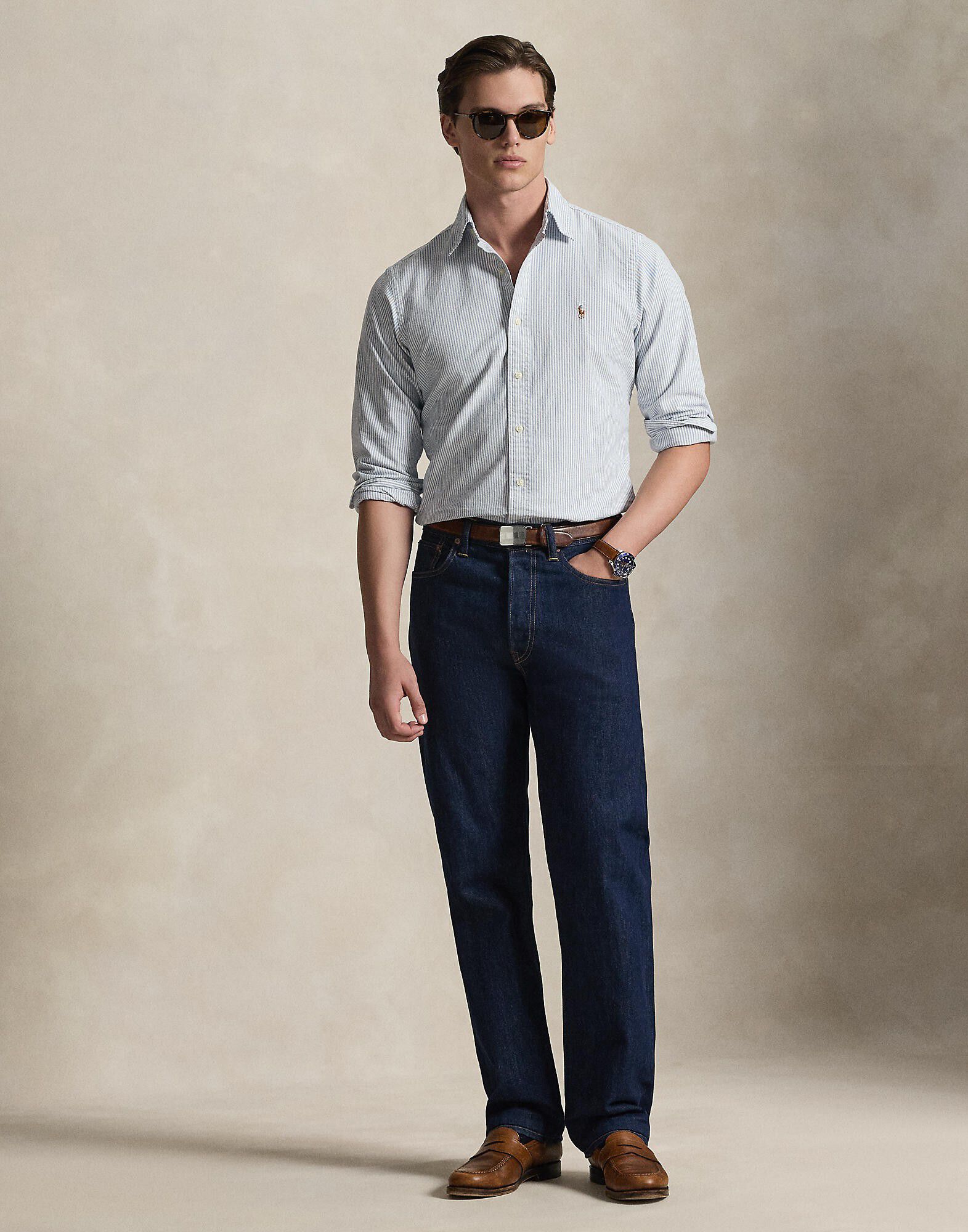 Custom Fit Striped Oxford Shirt