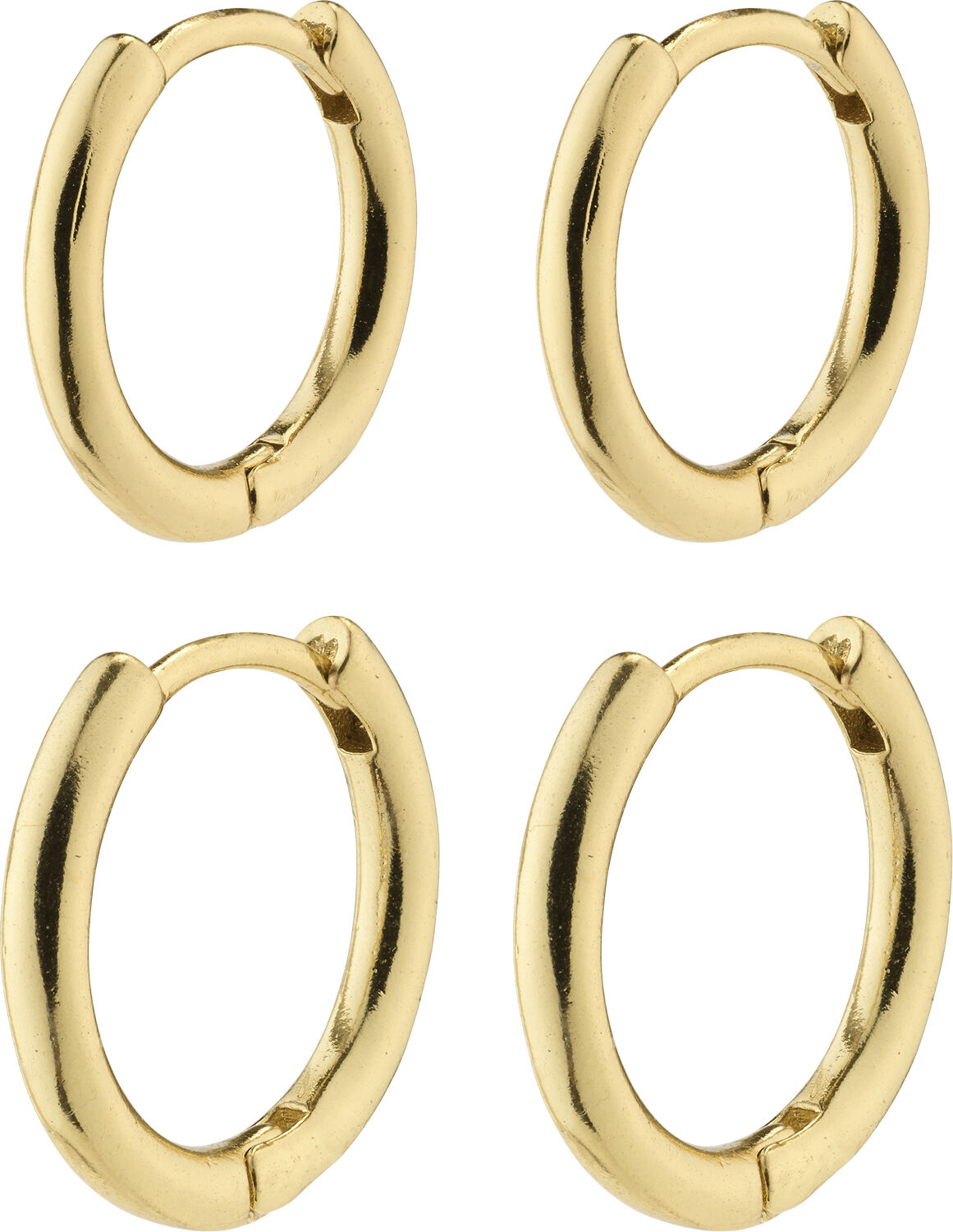 LEAF 2-in-1 set huggie hoops gold-plated