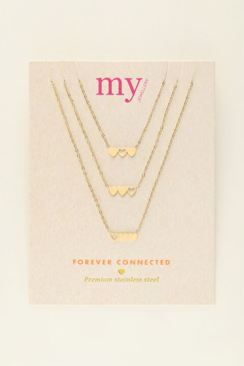 Necklace set triple heart