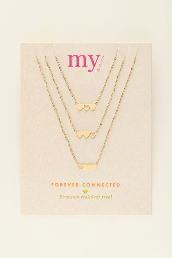 Necklace set triple heart