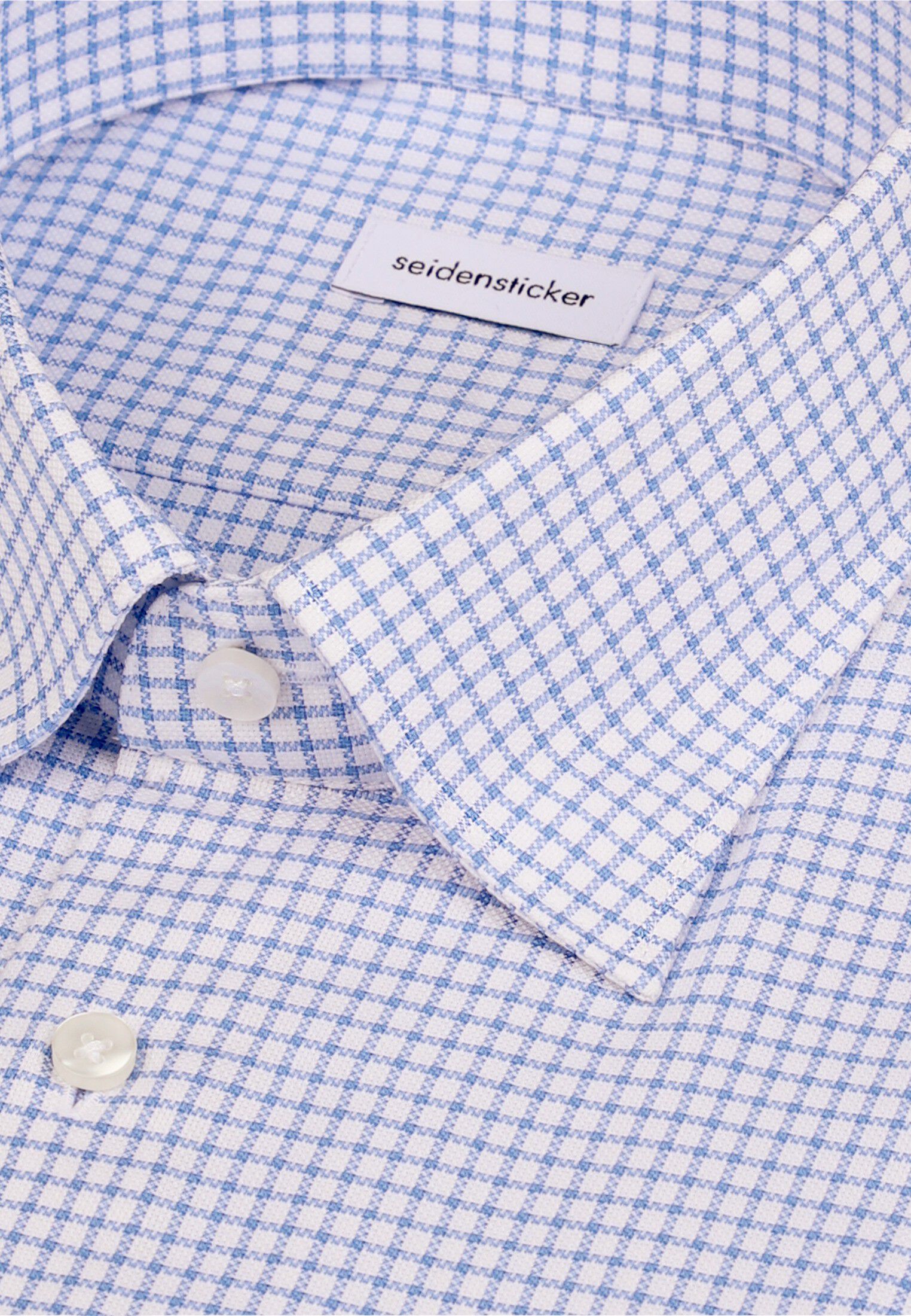 Business shirt Slim 1/1 Covered-Button-Down-Collar Check