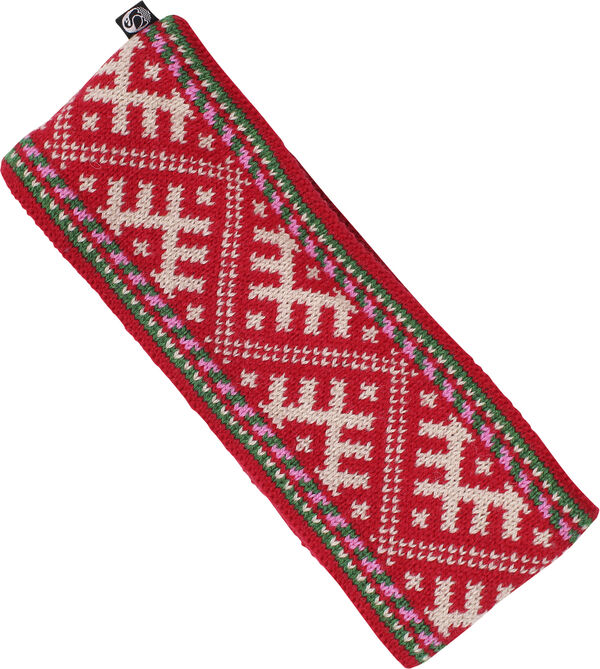 Danelangrend Wool Headband Red/OffWhite