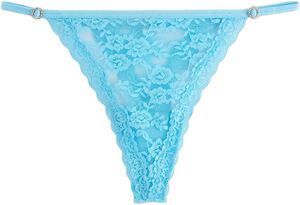 Stringtrosor i spets med en liten s