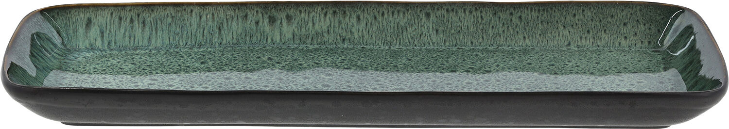 Serveringsfat rektangul&aelig;rt 38 x 14 cm Svart/Gr&oslash;nn