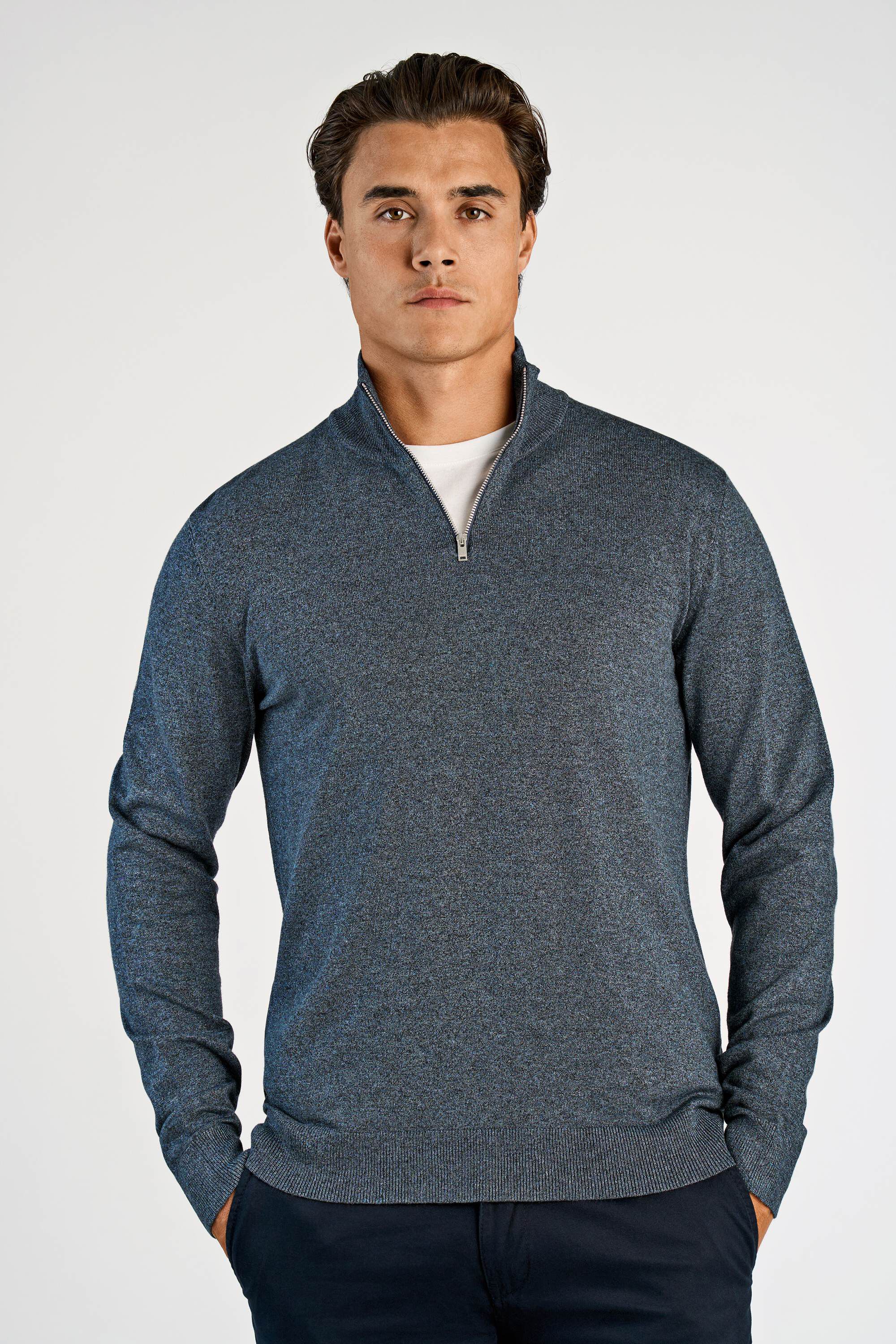 Ecovero half zip L/S knit