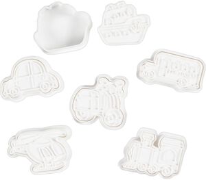 Udstikkere med præg, Transport, str. 3,5-5,5 cm, 6 stk.