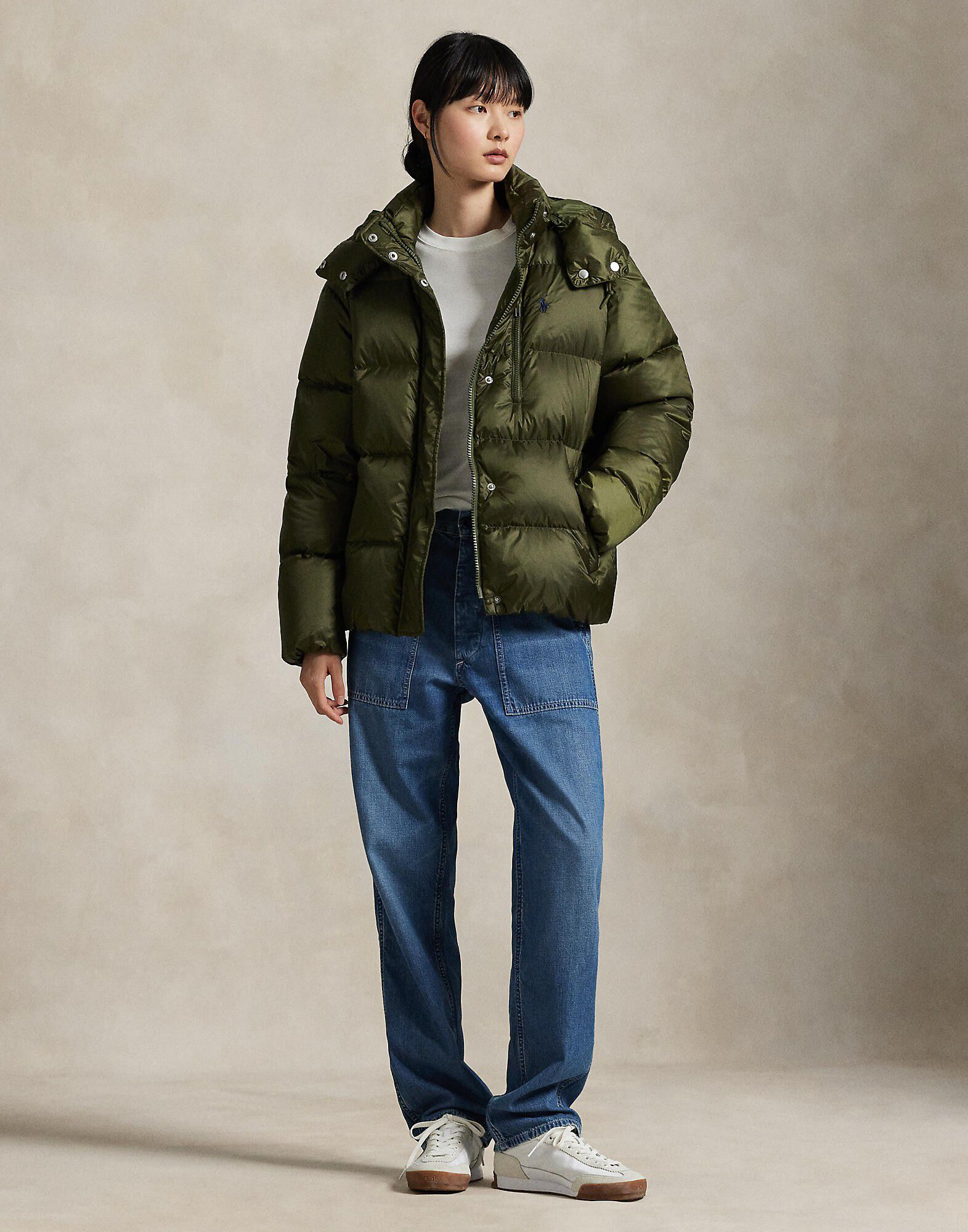 Water-Repellent Quilted Down Jacket