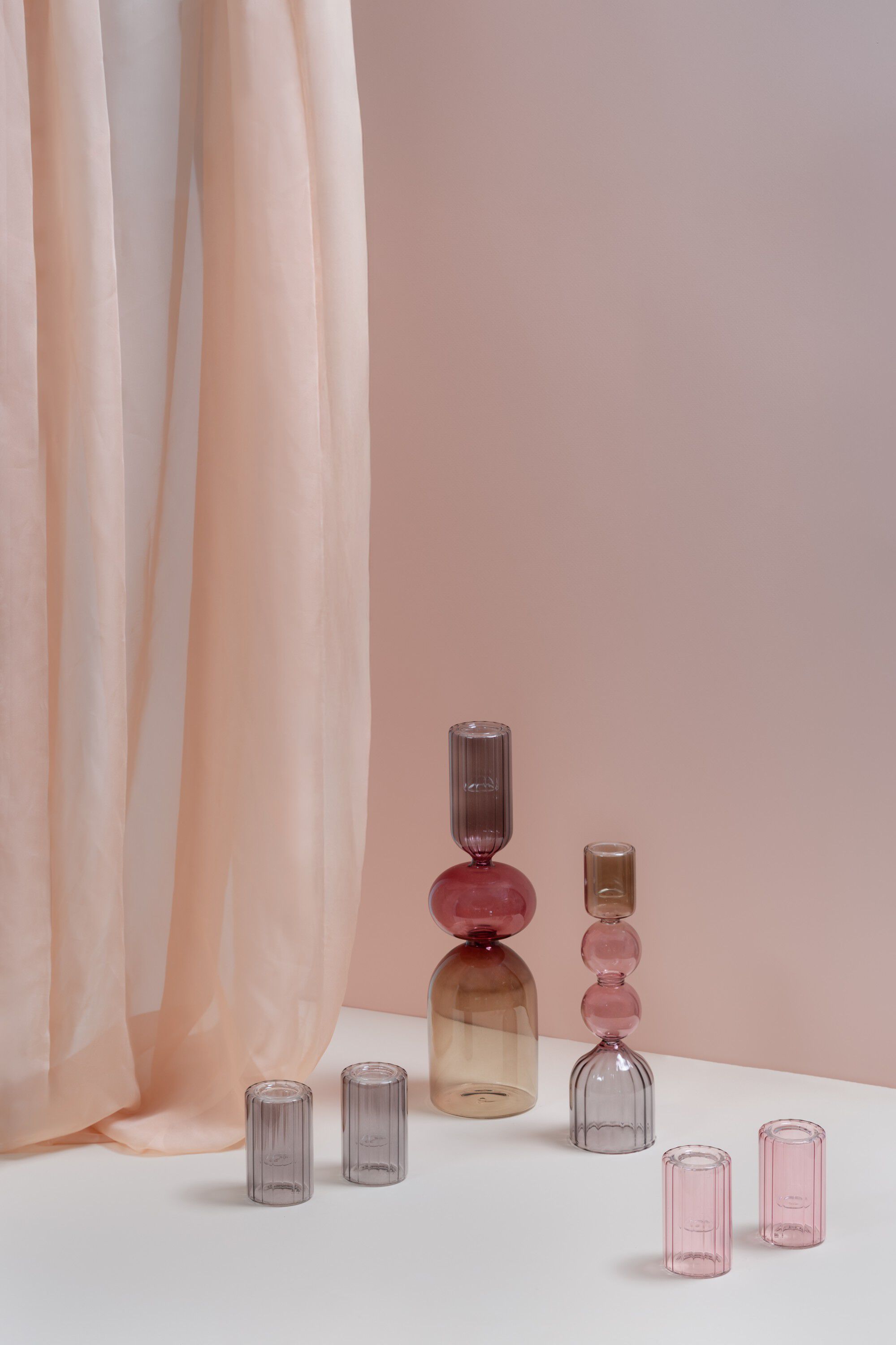 MM Lima candleholder, Vintage rose, 2-pack