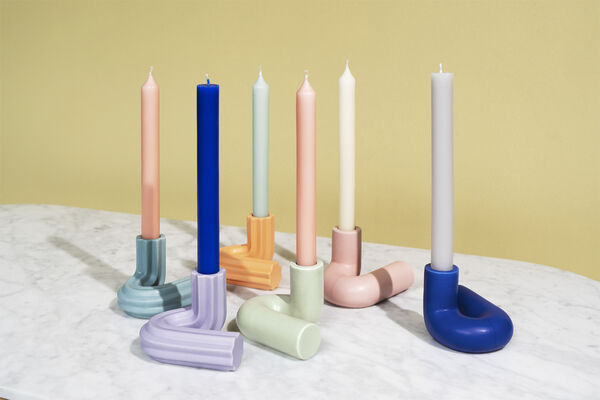 CANDLE HOLDER TEMPLO TANGERINE