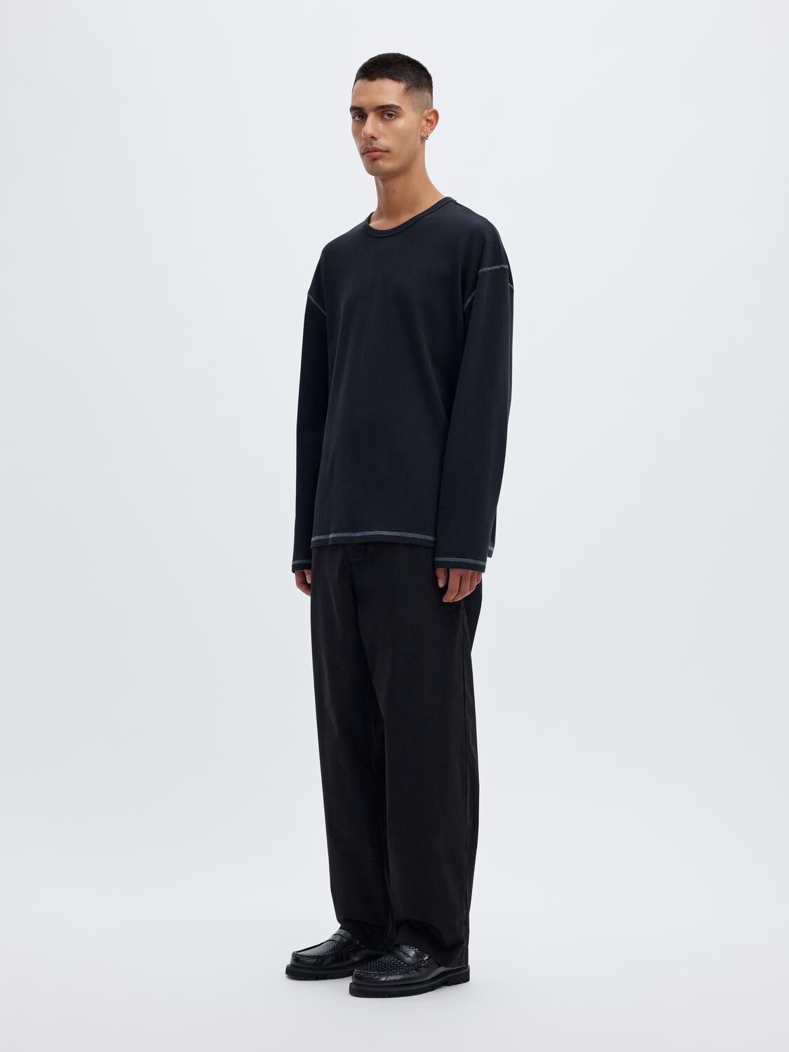 Anreske Stitches Ls O-Neck Tee