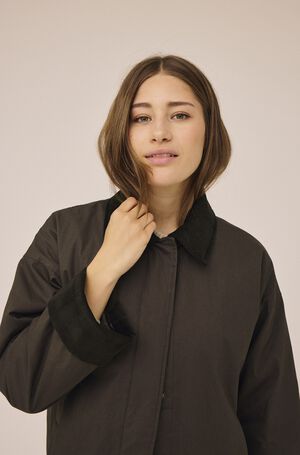 Emmy 1 coat with corduroy detail - GRS
