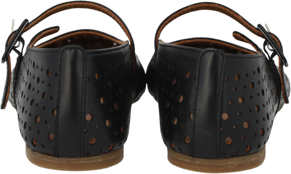 Bl&oslash;d ballerina med dekorativt hulm&oslash;