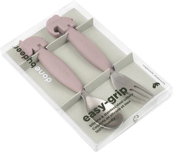 Easy-grip ske og gaffel sæt Deer friends Pudder