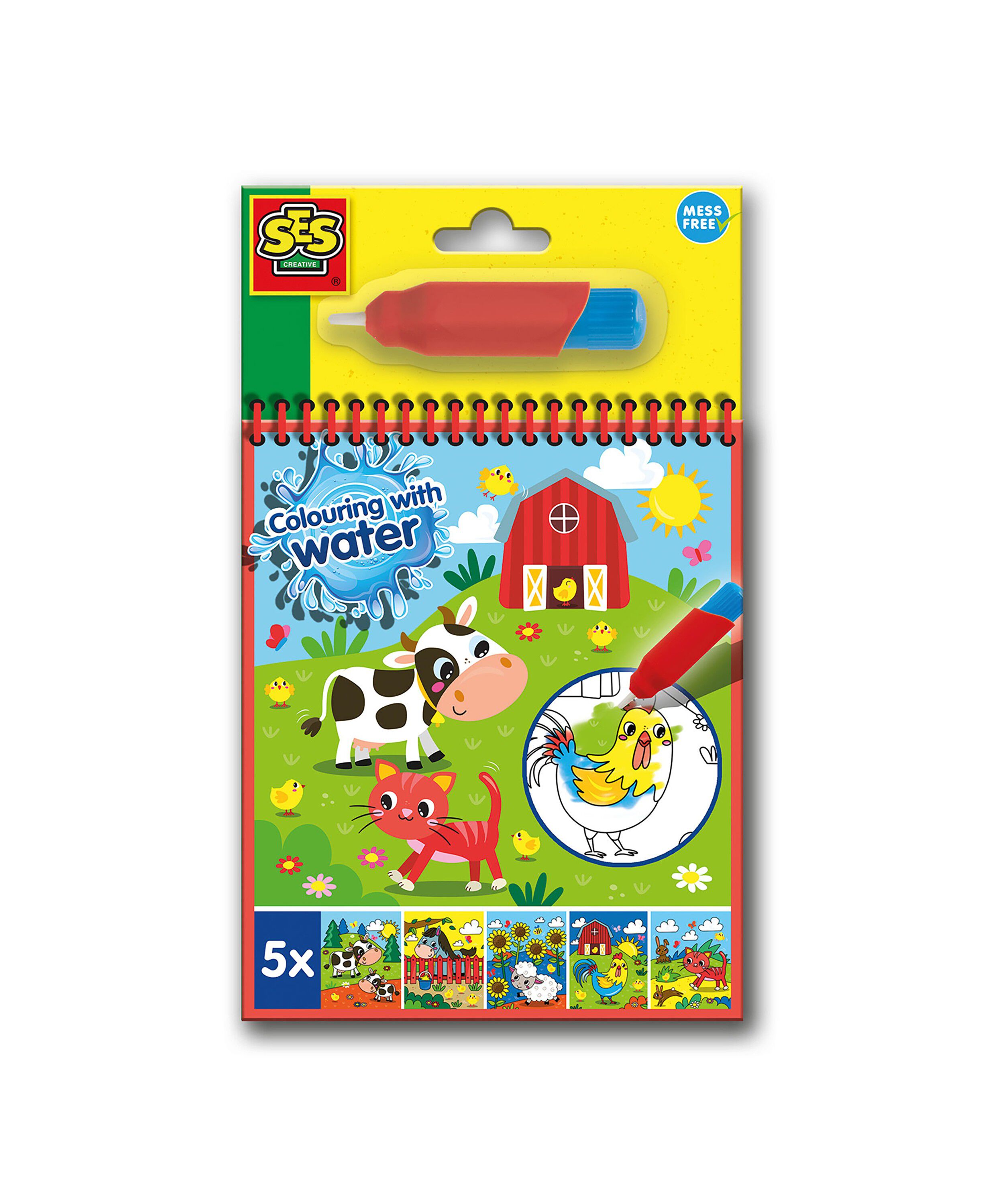 SES Creative - Farv med vand - Bondeg&aring;rd malebog