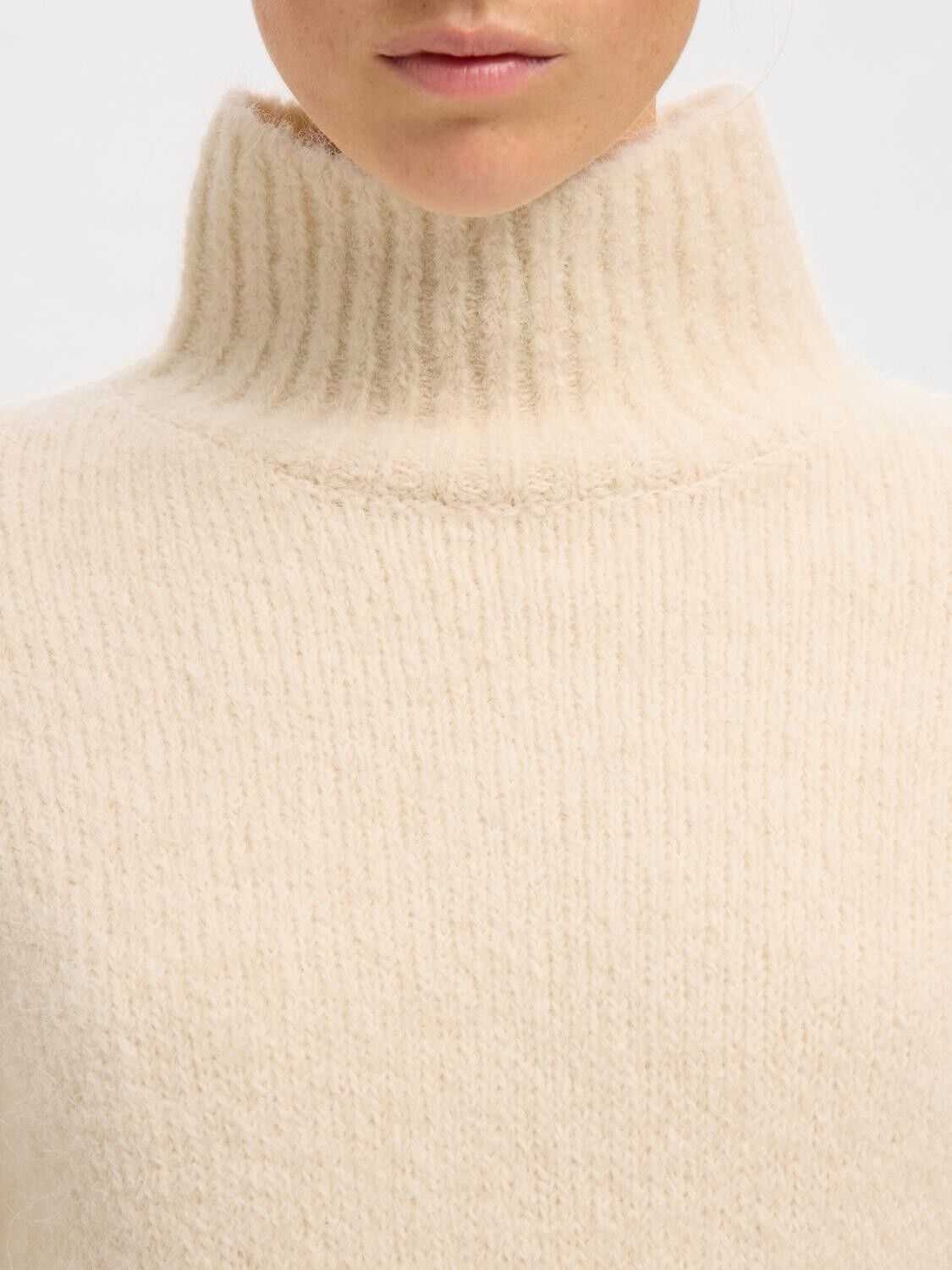 SLFGABRIELLA LS KNIT HIGH NECK NOOS