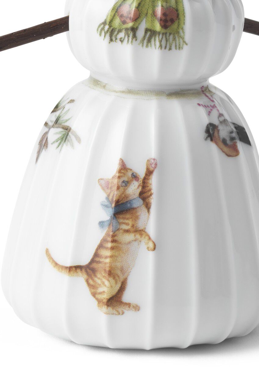 Hammersh&oslash;i Christmas Sn&oslash;kone H11 hvit m. deko