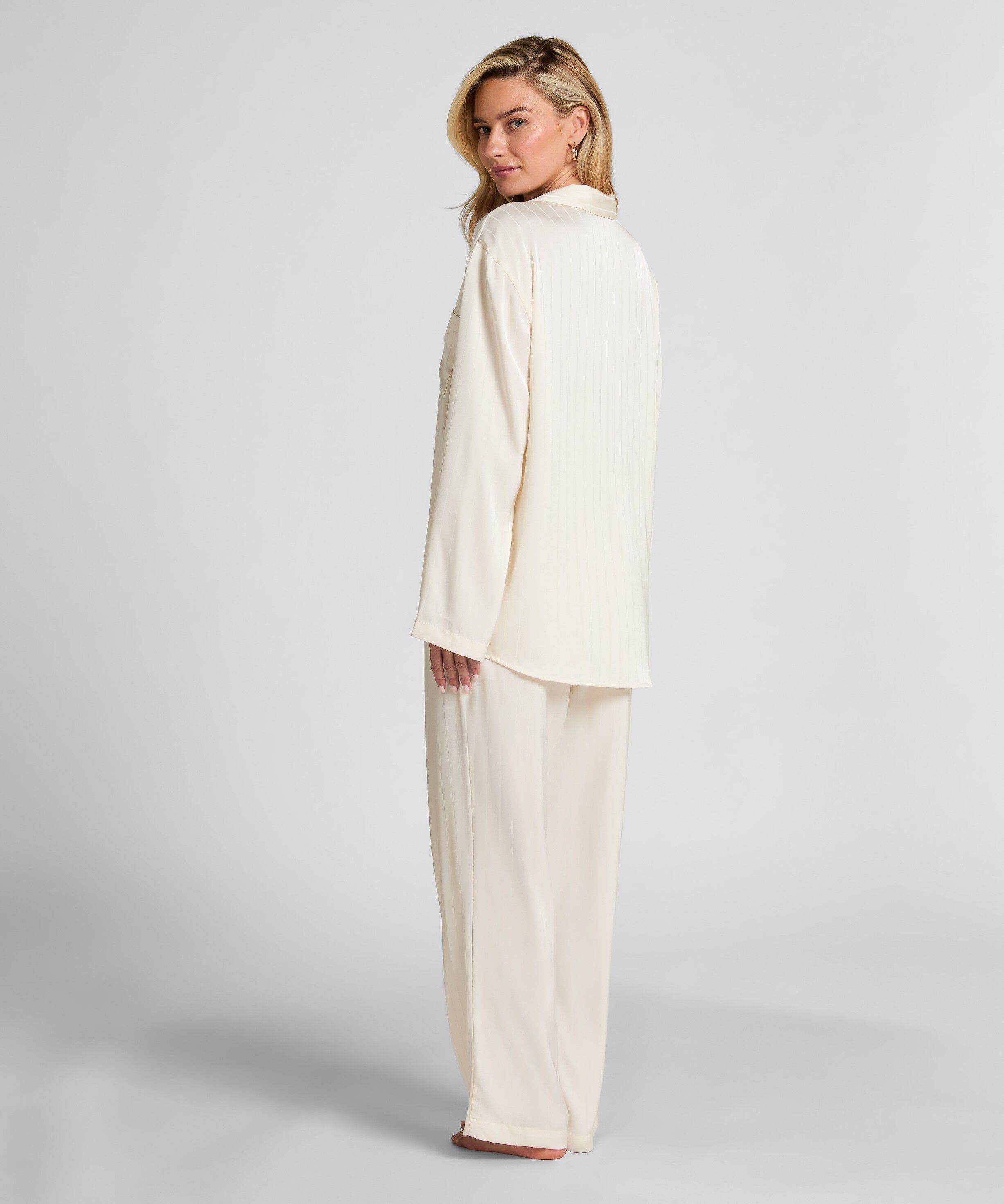 Satin Pinstripe Trousers