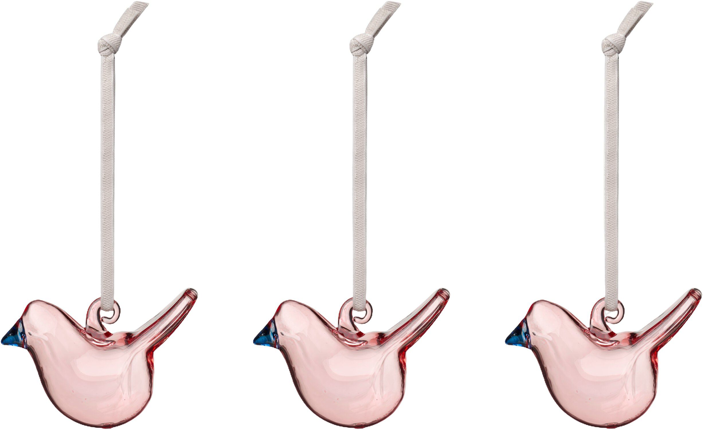 Iittala mini glasfugle rosa 3stk