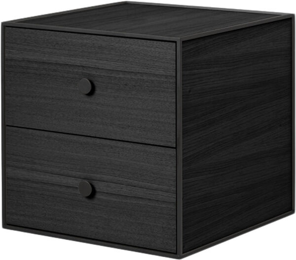 Frame 35 med 2 skuffer - Sortbejdset Ask