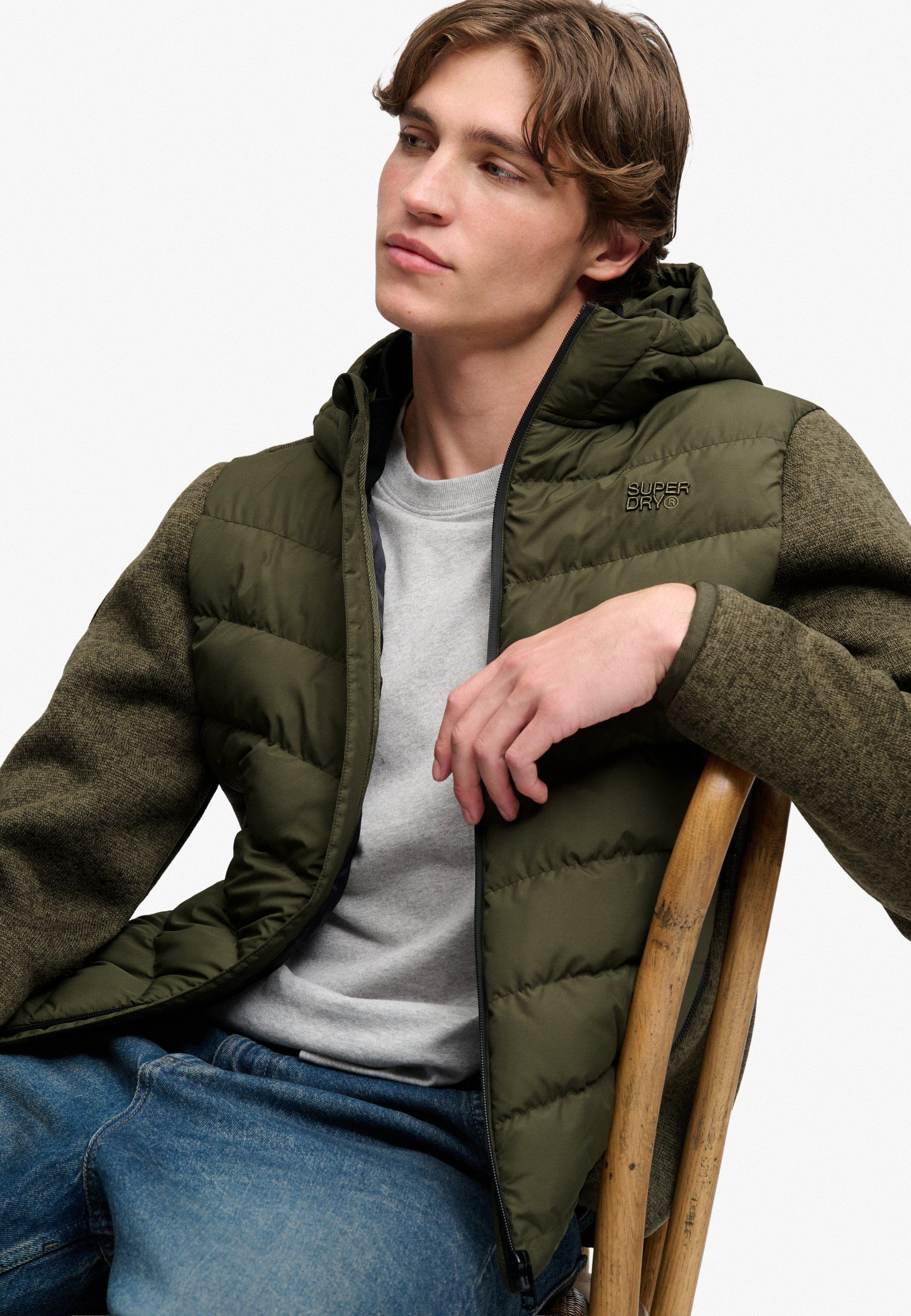 HOODED STORM KNIT HYBRID JKT