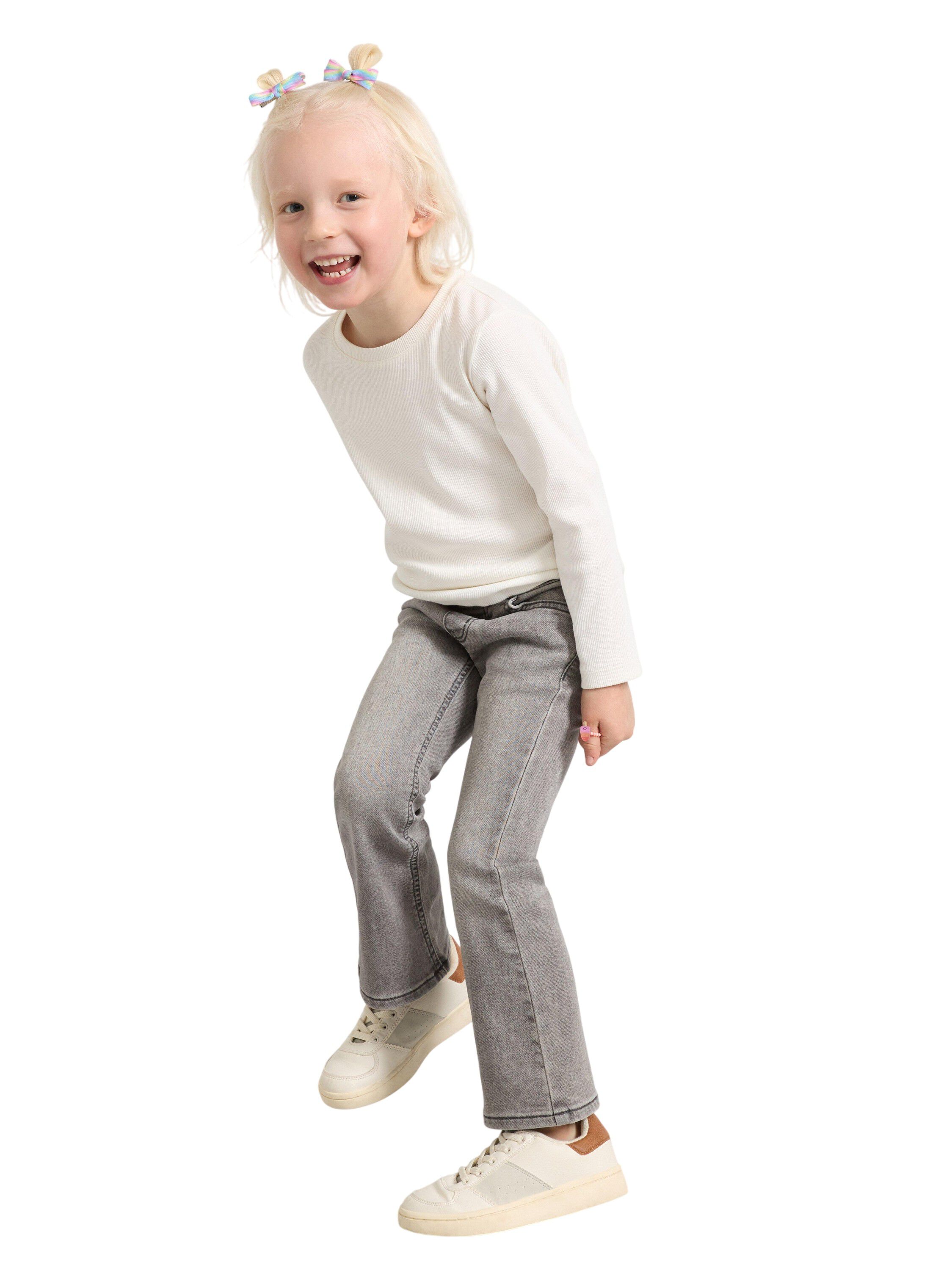 Pull-on-jeans i stretchig bomullstr