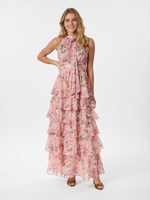 Marli Flower Chiffon Dress