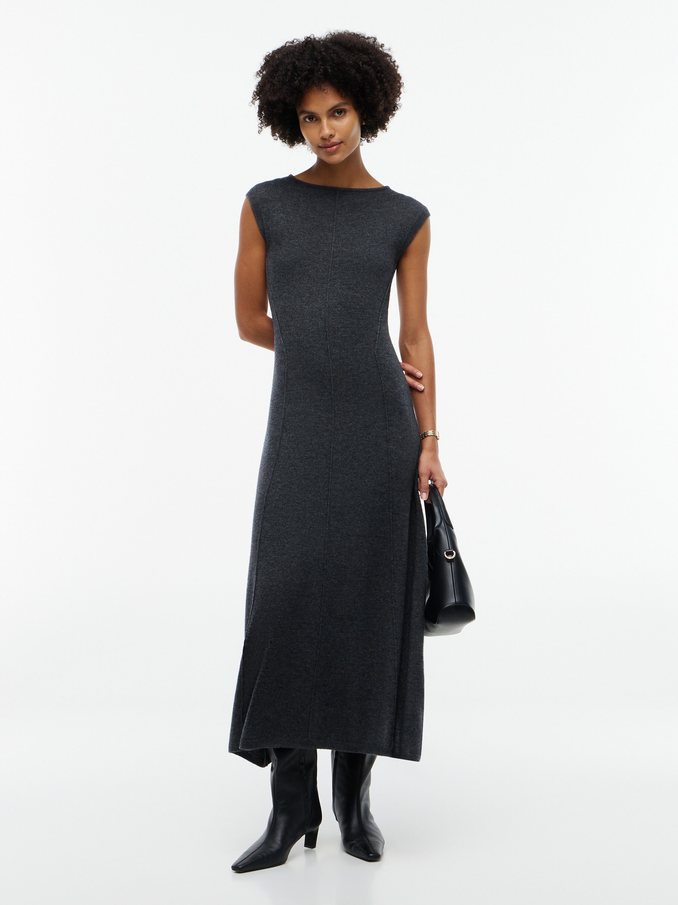 Pure Wool Slim Sleeveless Dress