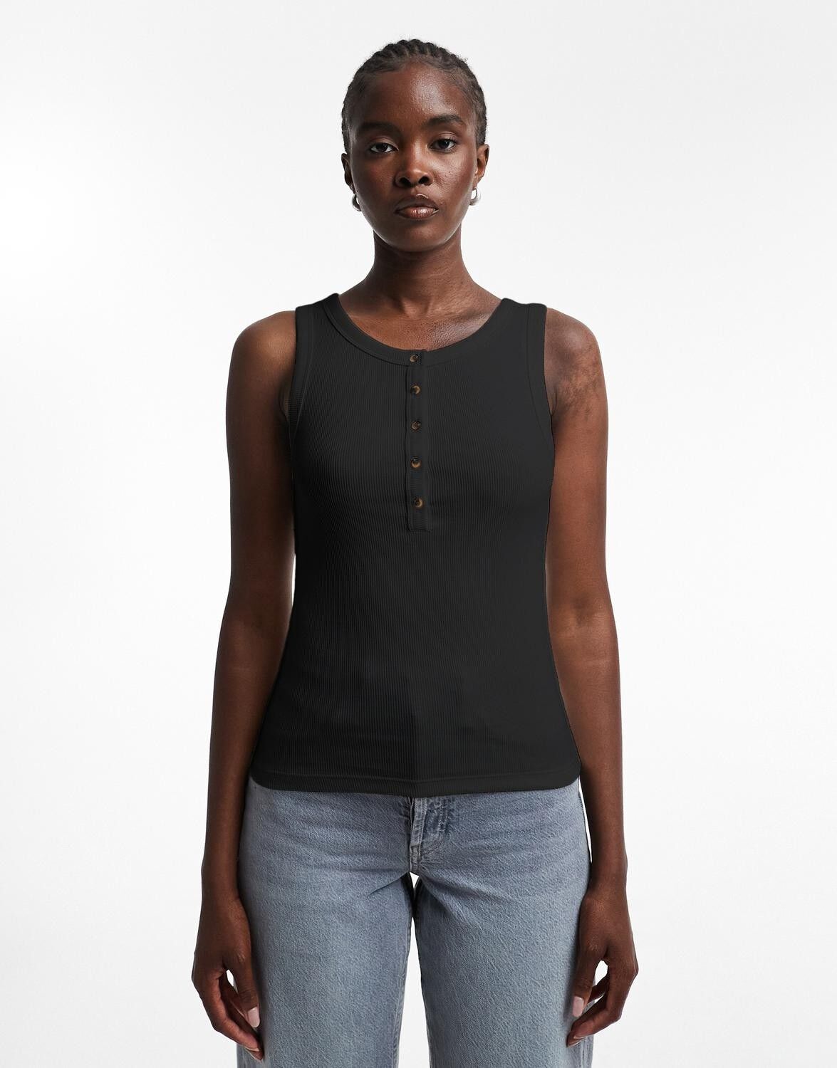 Tsella Sl Stripe Button Rib Vest Jrs