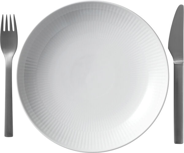 HVID RIFLET MODERNE TALLERKEN 20 CM