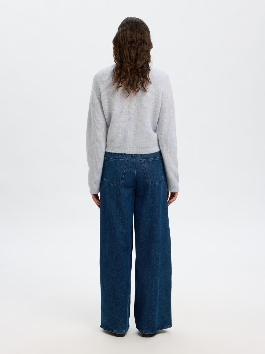 SLFSIA RAS LS KNIT CROPPED CARDIGAN