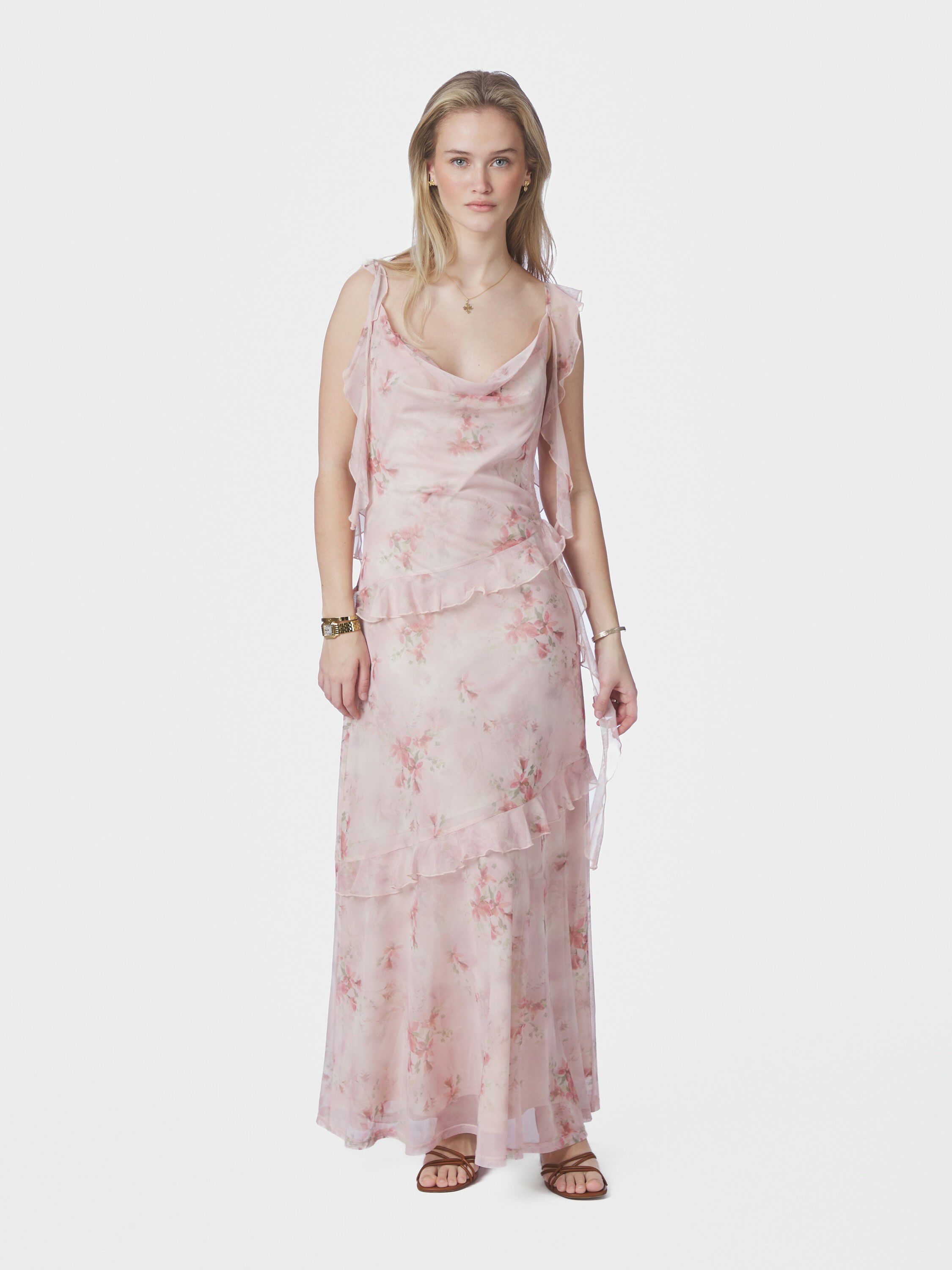 Adelle Frill Mesh Dress