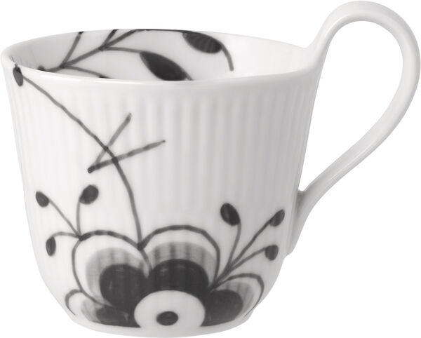 Black Fluted Mega High Handle Cup 24cl