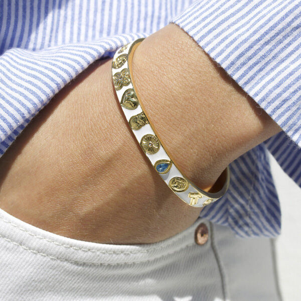 Global Goals Bangle - White