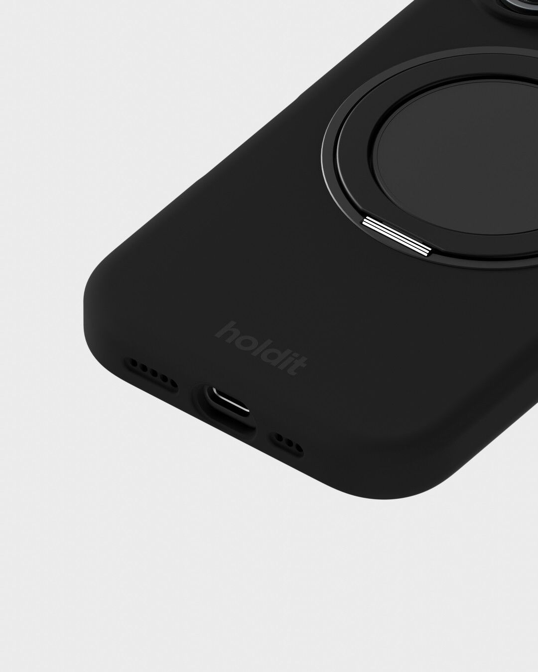 Silicone Stand Case iPhone 16 Black