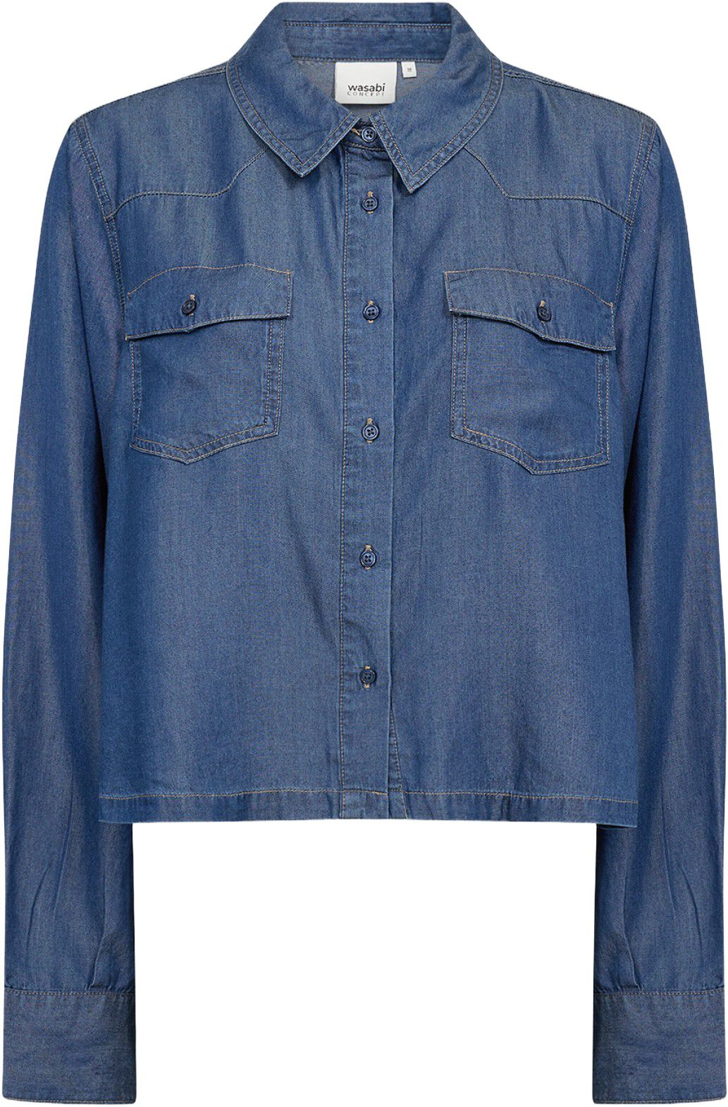 WA-FLORA 12 Skjorte M&oslash;rk denim
