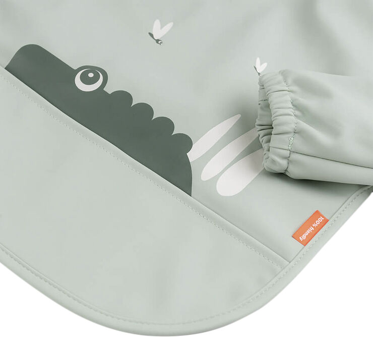 Hagesmæk m/ærmer og lomme Croco Grøn