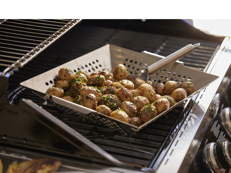 Grillbakke 33,5 x 30 x 6,5 cm 18/10 stål