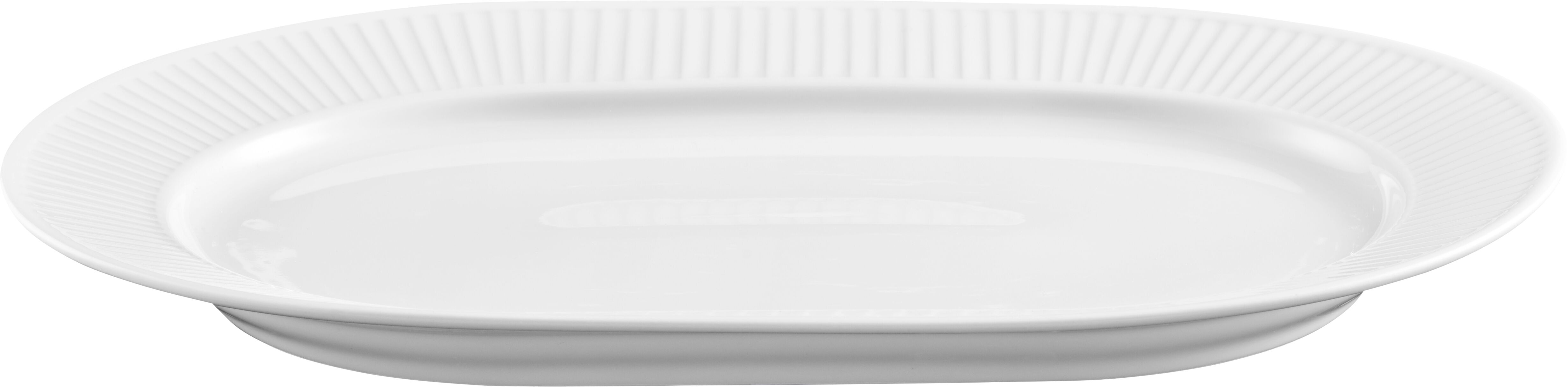 "Serveringsfat ovalt Pliss&Atilde;&copy; 36 x 25 cm Vit"