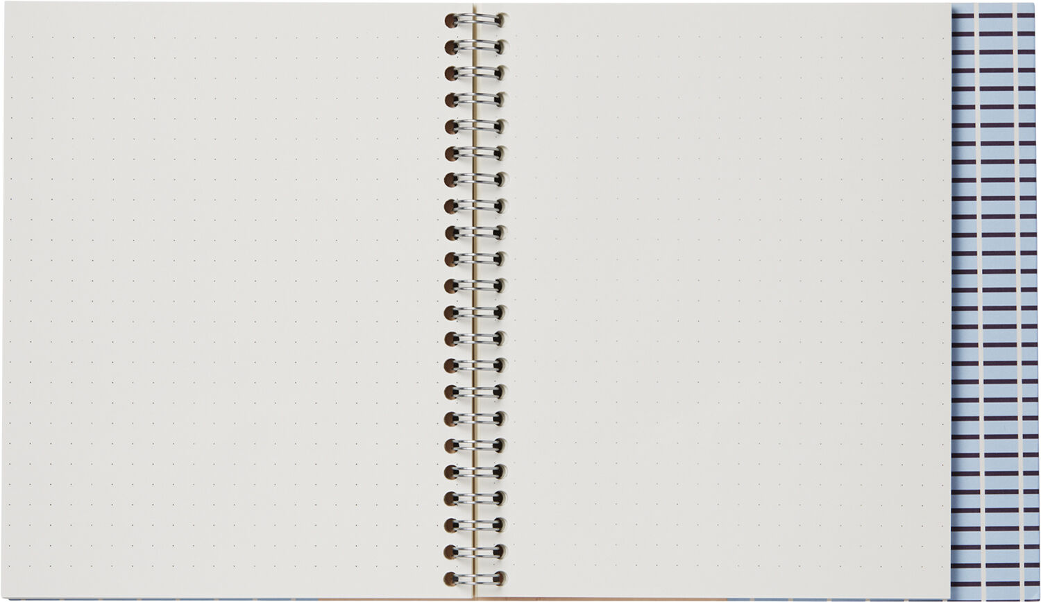 NELA Notebook med spiralryg - Medium, bl&aring;