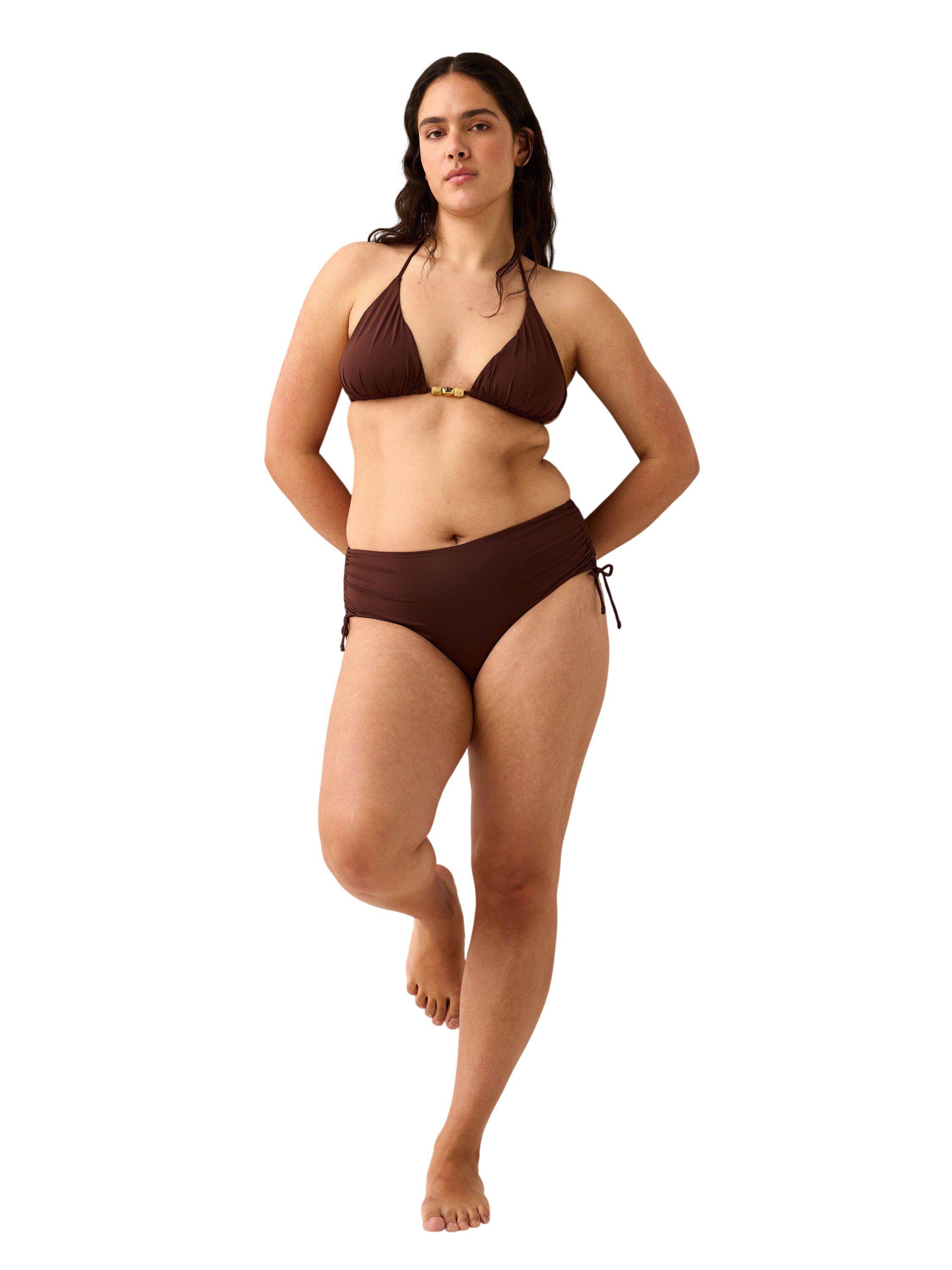 Triangle bikini bra with removable