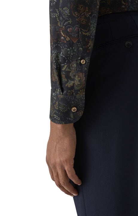 Slim Fit Brown Merino Wool Shirt