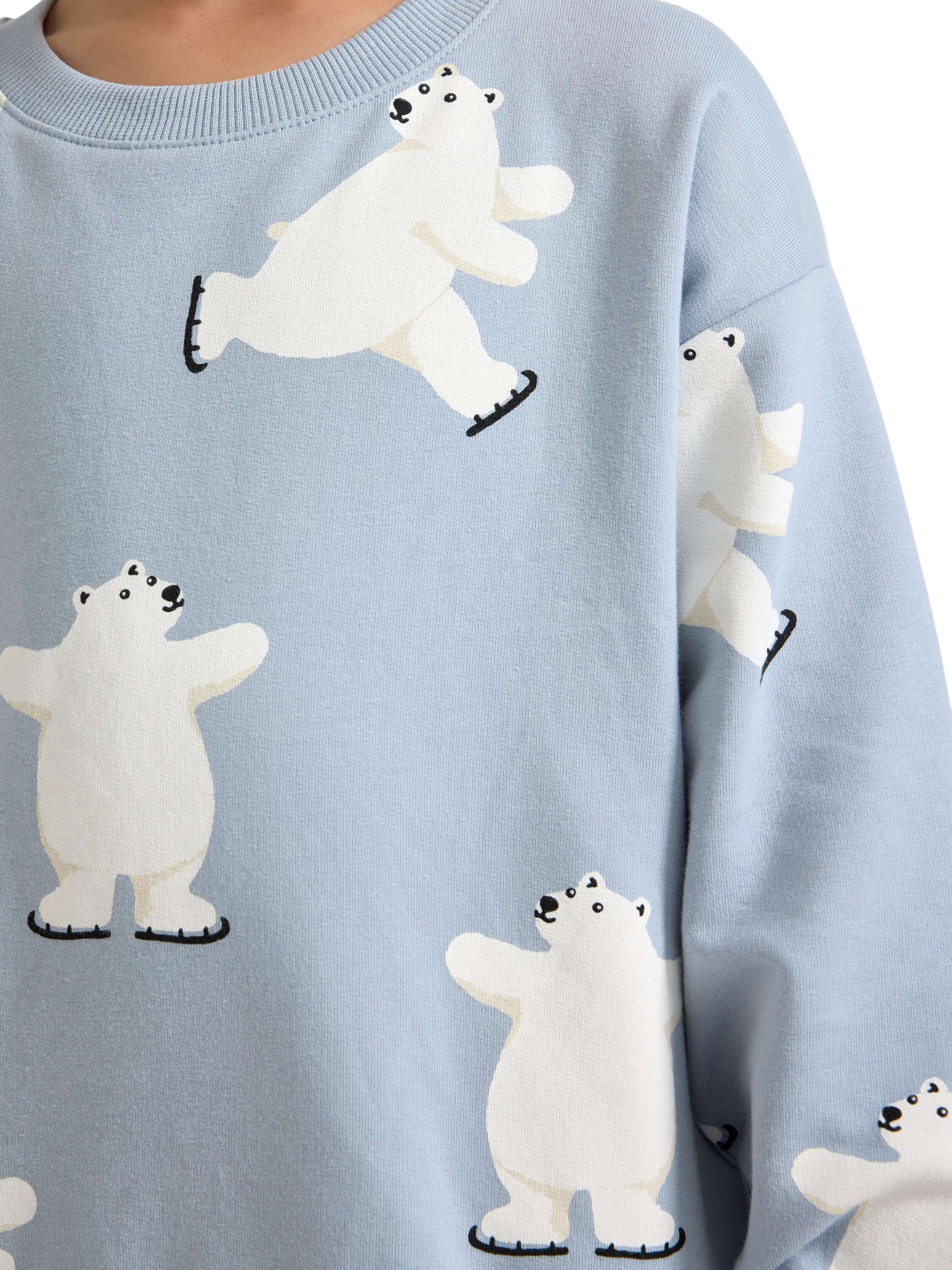 Bekv&auml;m sweatshirt i bomullstrik&aring; me