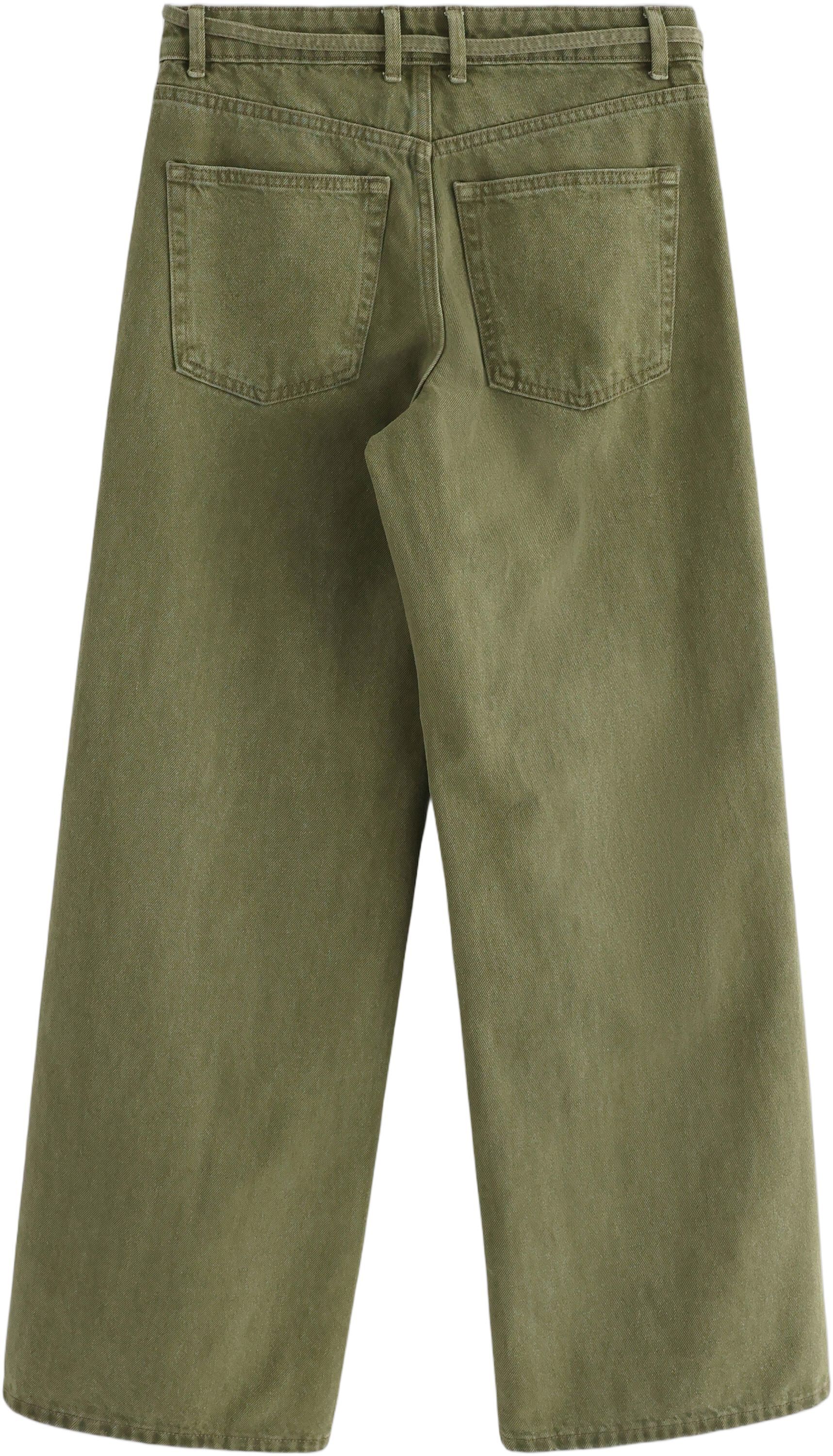 Trousers in twill with wide fit, re