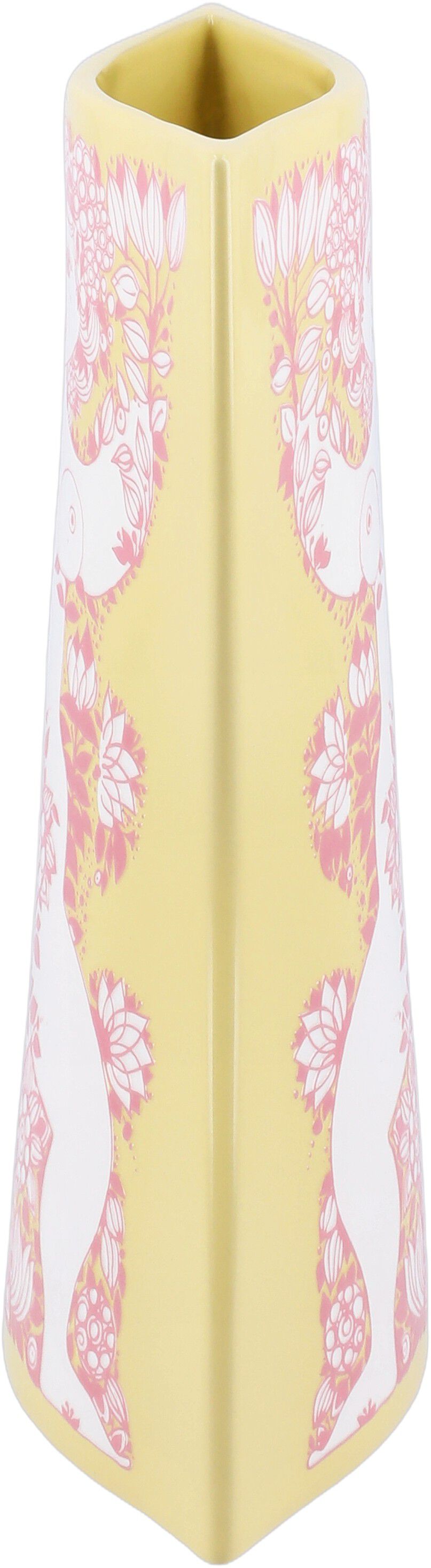 Nina Vase H22 cm gul/pink