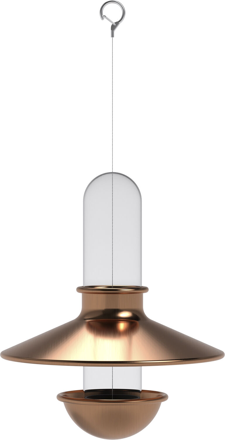 De luxe fuglefoderautomat kopper