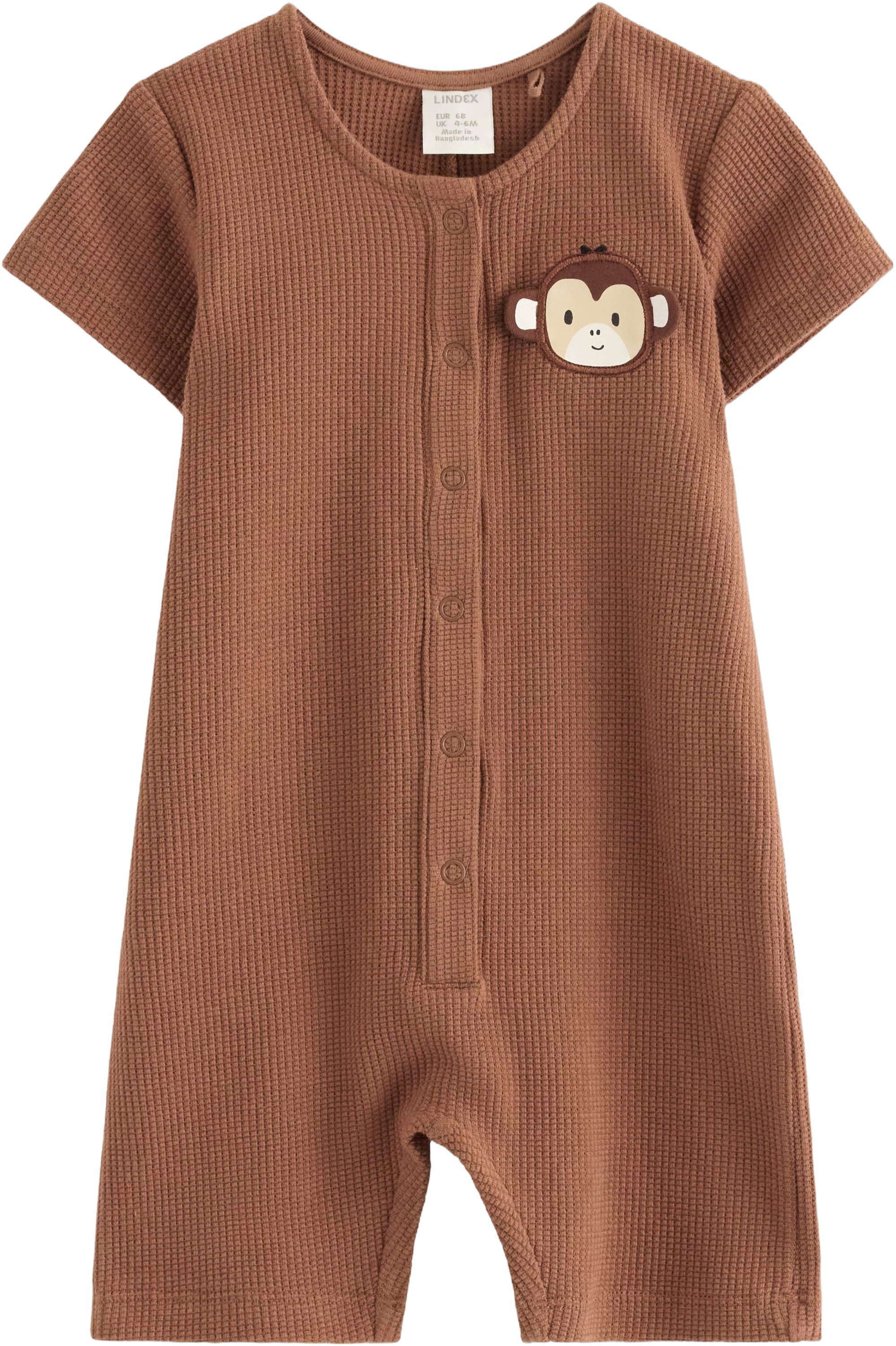 Kortermet romper i vaffelt jersey m