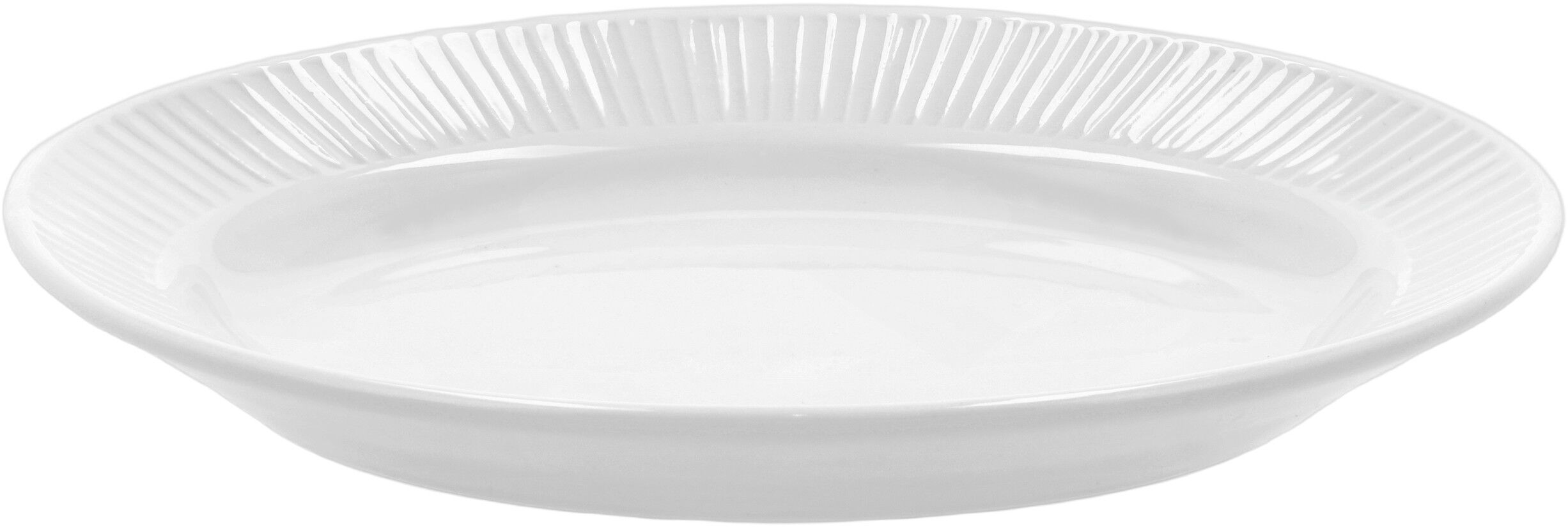 Serveringsfat Pliss&eacute; 22,5 x 15,5 cm Hvit