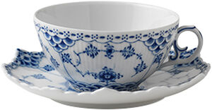Blue Fluted Fl Cup and Saucer Tea 20cl