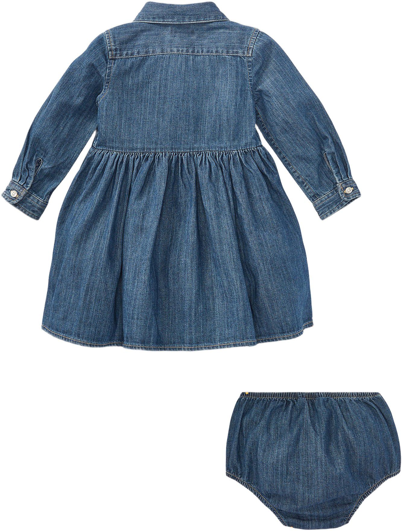 Shirred Denim Shirtdress & Bloomer
